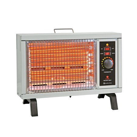 Comfort Zone Radiant Heater, 2 Heat Settings, Ivory. CZ550